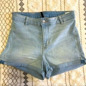 H&M Divided High Waist Denim Shorts